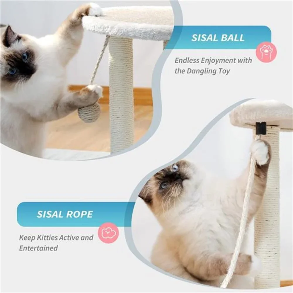 Cat Scratching Posts, Small Kitten Scratcher Toy with Dangling Ball